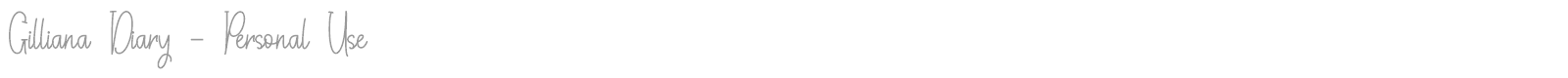 Gilliana Diary font preview